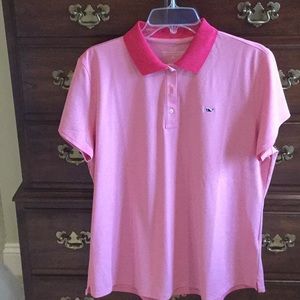 Ladies XL Vineyard Vines pink polo, like new!
